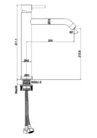 Смеситель для раковины Maxonor PURE LIFE SUPERIOR-7 черный PL1187-7-1
