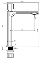 Смеситель для раковины Maxonor высокий PURE LIFE HAPPY PL1189-1