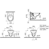 Унитаз подвесной Vitra Normus белый 6855B003-0101-4