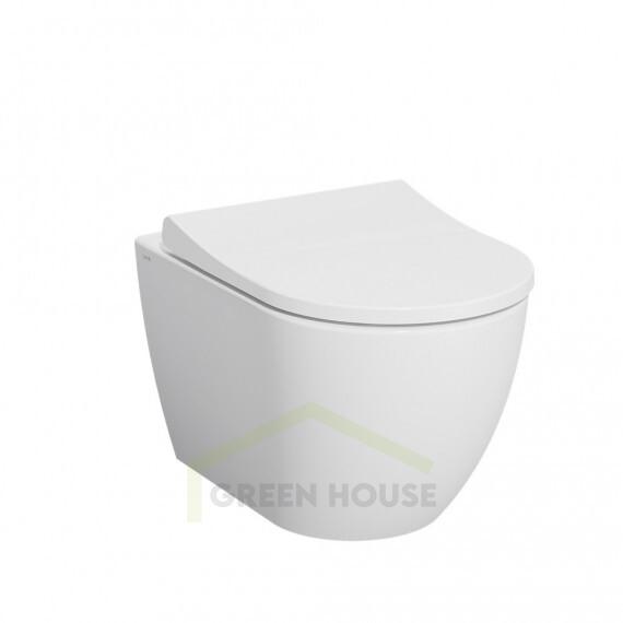 Унитаз подвесной Vitra безободковый Mia Round с сиденьем 7510B003-0075+110-003-019