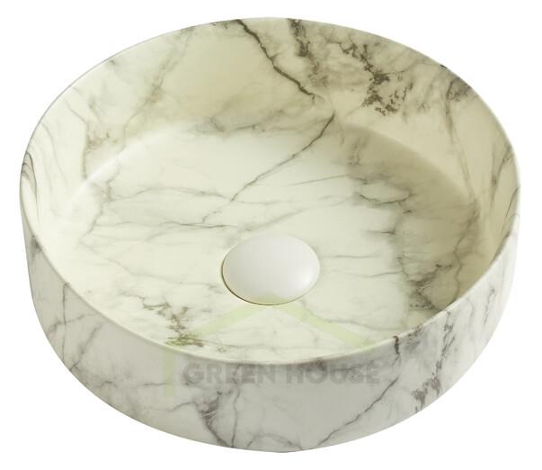 Раковина накладная Azario матовая (мраморный) 355х355х120 мм AZ-3134-ST