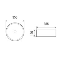 Раковина накладная Azario белая глянец 355х355х120 мм AZ-3134-1