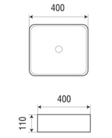 Раковина накладная Azario  400х400х110 мм AZ-2179-1