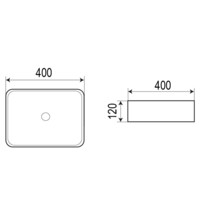 Раковина накладная Azario  400х400х120 мм AZ-4322-1