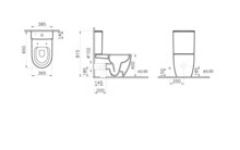 Унитаз-компакт Vitra Sento с сиденьем микролифт 9830B003-7204-1