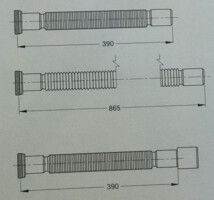 Гофра Bonomini 1 1/4" ДУ 40 с гайкой латунной 9340OT54B0-1