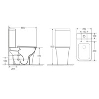 Унитаз-компакт Azario AVERO с бачком и сиденьем микролифт AZ-3121-1
