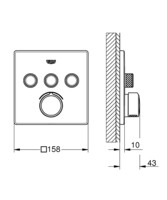 Смеситель скрытого монтажа Grohe SmartControl 29149000-1