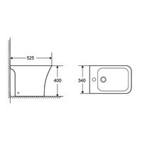 Биде напольное Azario FRETTA SQUARE AZ-1215C-1