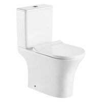 Унитаз-компакт Azario FRETTA ROUND N безободковый c сиденьем микролифт 650х340х770мм AZ-1038A-0