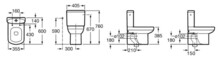 Унитаз-компакт Roca DAMA SENSO compacto с бачком  и сиденьем A342519000+A34151B000-2