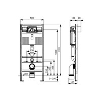 Инсталляция Tece TECEprofil UNI 2.0 9300302-3