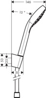 Душевой гарнитур Hansgrohe Croma Select E 1jet 26412400-1