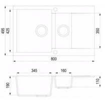 Кухонная мойка Teka Clivo 60 S-TQ из тегранита топаз 40148032-1