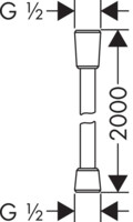 Душевой шланг Hansgrohe Comfortflex 200 см 28169000-1