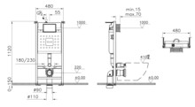 Комп-т Vitra L-Box Integra Square: унитаз подвесной+сиденье+инсталляция+кнопка 9856B003-7207-2