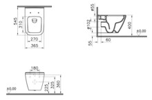 Комп-т Vitra L-Box Integra Square: унитаз подвесной+сиденье+инсталляция+кнопка 9856B003-7207-1