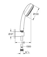 Душевой гарнитур Grohe New Tempesta Cosmopolitan 100 26084002-1