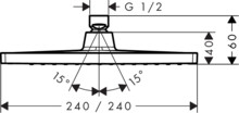 Верхний душ Hansgrohe Crometta E 240 1jet 26726000-1