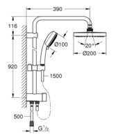 Душевой гарнитур Grohe New Tempesta Cosmopolitan 200 26453001-1