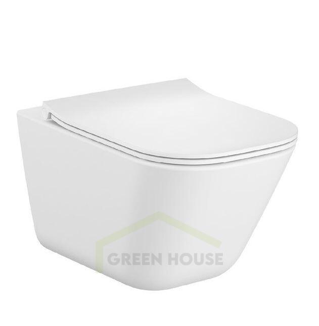 Унитаз подвесной Roca THE GAP Clean Rim с сиденьем A34647L000+A801472003