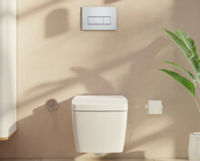 Инсталляция Vitra Core с кнопкой смыва Root S, глянц. хром, 3/6 л, глубина установки 8 см 800-1875-5