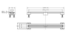 Душевой лоток Bonomini L70 6825HX70S-1