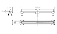 Душевой лоток Bonomini L80 6825HX80S-1