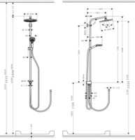 Душевой гарнитур Hansgrohe Crometta S Showerpipe 240 1jet EcoSmart 27270000-3