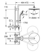 Душевая система Grohe Euphoria с термостатом 27615001-1