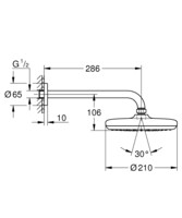 Верхний душ Grohe Tempesta 26411000-1