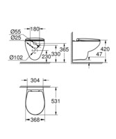 Унитаз подвесной Grohe Bau Ceramic с сиденьем микролифт 39351000-1