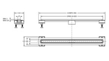 Душевой лоток Bonomini CANALISSIMA L 80 см 6825KX80S-1