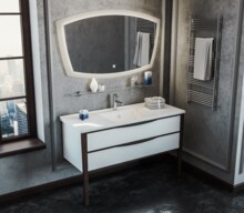 Зеркало Smile Риголетто 120 см белый Z0000010633-4