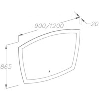 Зеркало Smile Риголетто 120 см белый Z0000010633-1