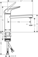 Смеситель для кухни Hansgrohe HG M421-H120 71806000-1