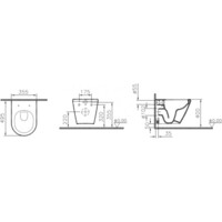 Унитаз подвесной Vitra Integra Rim-ex (без сиденья) 7040B003-0075-1