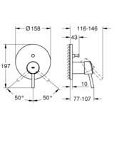 Смеситель скрытого монтажа Grohe Concetto 24054001-1
