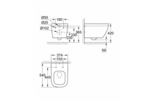 Унитаз подвесной Grohe Euro Ceramic Pureguard 3932800H-1