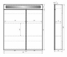 Зеркало-шкаф Dreja Uni 70 см 99.9002-1