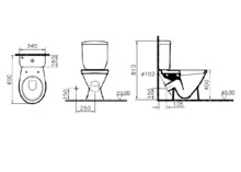 Унитаз-компакт Vitra Norm Blanc 9837B099-7201-1