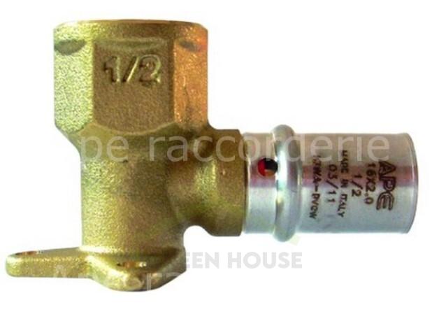 Колено с фланцем Ape пресс-фитинги 1/2"х20 3AP154L1220