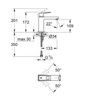 Смеситель для умывальника Grohe Eurocube 23446000-1