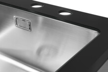 Кухонная мойка Zorg GS 5553 черная со стеклом-2