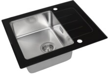 Кухонная мойка Zorg со стеклом GS 6250 black-0