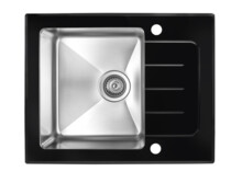 Кухонная мойка Zorg со стеклом GS 6250 black-2