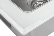 Кухонная мойка Zorg GS 6750-2 белая со стеклом-4