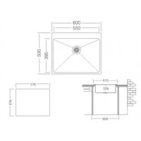 Кухонная мойка Zorg ZRE 6050-3