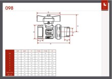 Кран шаровый Itap IDEAL полнопроходной со сгоном 1" DN25 НР-ВР бабочка 980100-1