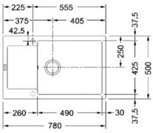 Мойка из искусственного камня Franke MRG 611D белый 114.0369.109-1